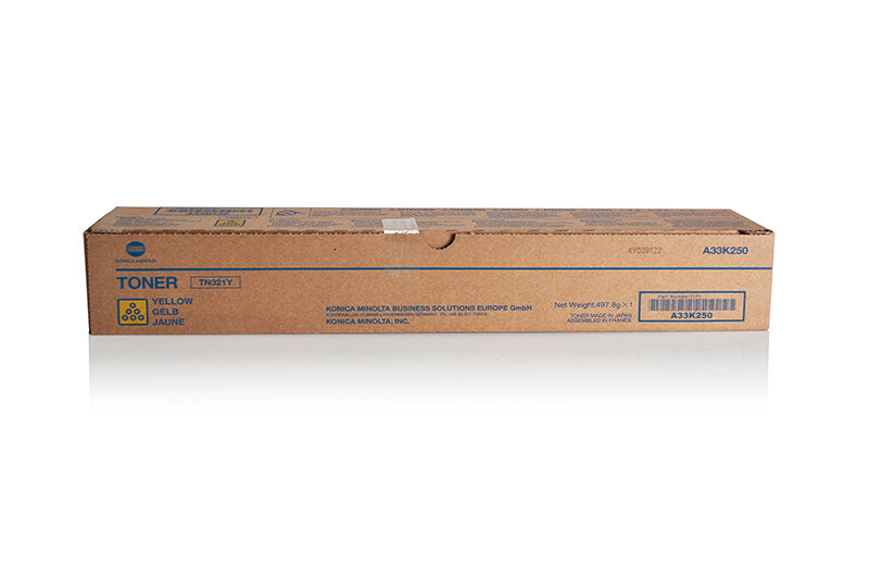 Original Konica Minolta Bizhub C224 Yellow Toner  TN321Y A33K250