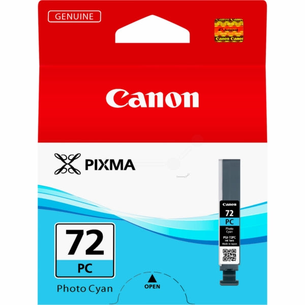 Original Canon 6407B001 PGI-72PC Ink Cartridge Photo Cyan 351 Photos 14ml