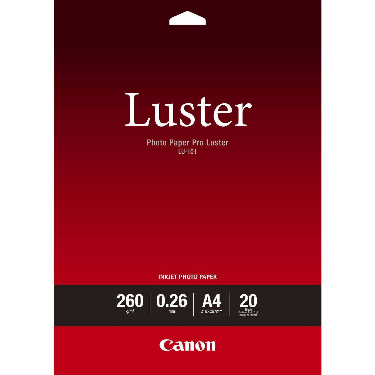CANON 6211B006 LUSTER PAPER A4 20 SHEETS