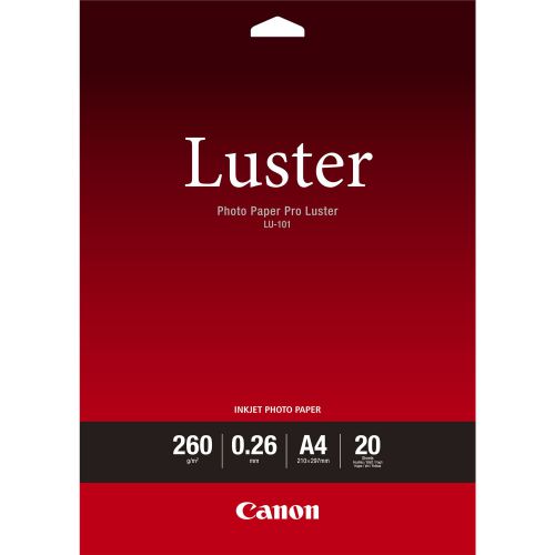 Canon LU-101 A4 Luster Paper Sheets (Pack 20) - 6211B006