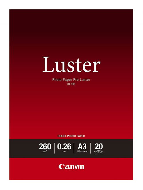 Canon LU-101 A3 Luster Paper Sheets (Pack 20) - 6211B007