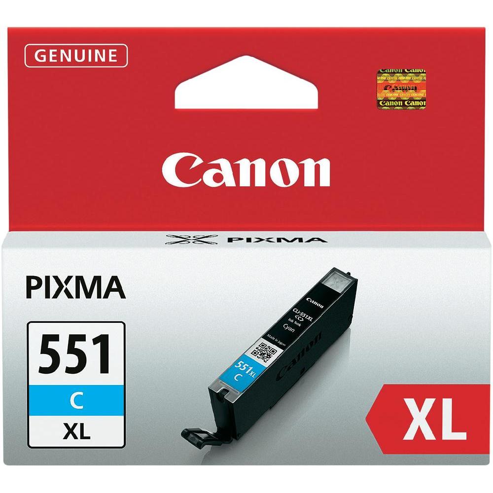 Original Canon CLI-551CXL Cyan High Capacity  Ink Cartridge 6444B001