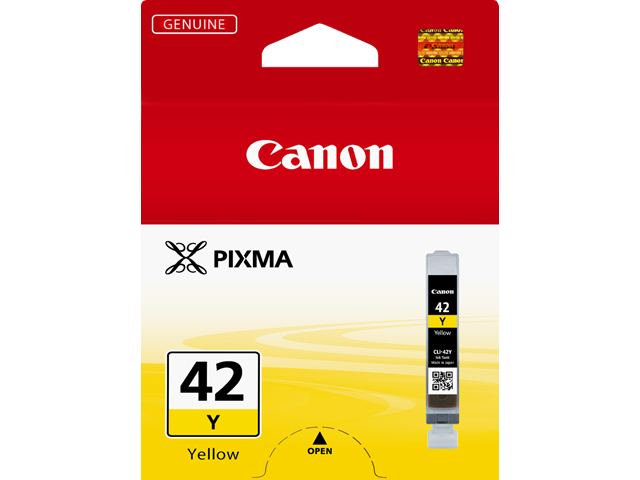 Original Canon 6387B001 (CLI-42Y) Ink Cartridge Yellow 284 Photos 13ml