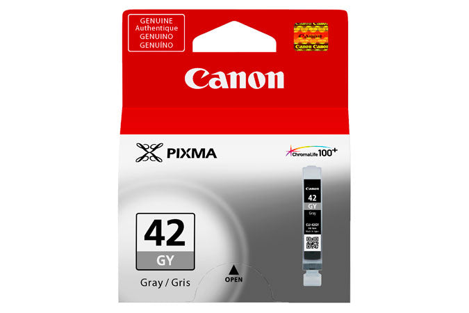 Original Canon 6390B001 (CLI-42GY) Ink Cartridge Gray 492 Pages 492 Photos 13ml