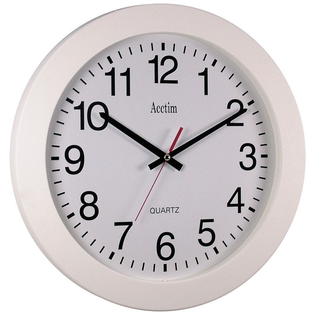 Acctim Controller Wall Clock Silent Sweep 355mm White 93/704