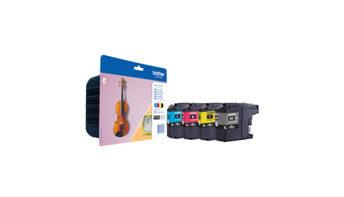 Brother Black Cyan Magenta Yellow High Capacity Ink Cartridge Multipack 9ml + 3 x 8ml (Pack 4) - LC127XLVALBP