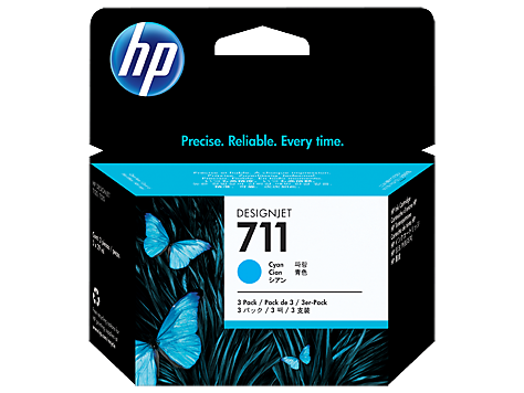 HP CZ134A 711 3 PACK 29 ML CYAN INK CART