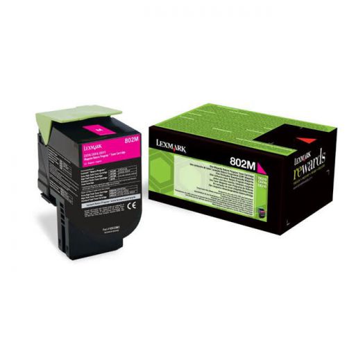 Lexmark 802M Magenta Toner Cartridge 1K pages - 80C20M0