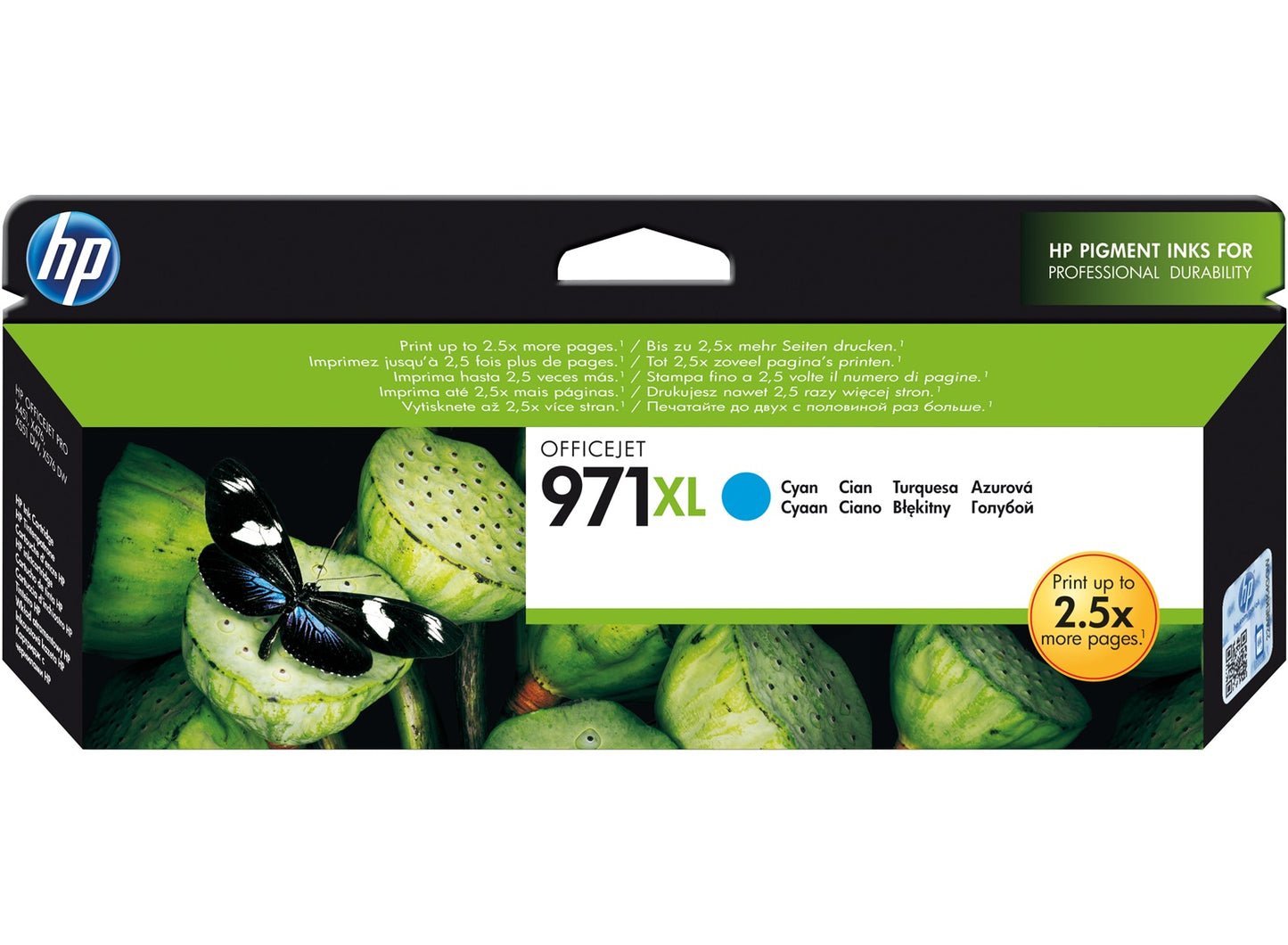 Original HP CN626AE (971XL) Ink Cartridge Cyan 6.6K Pages 87ml