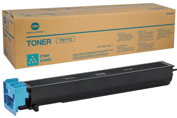 Original Konica Minolta A3VU450 TN711C Cyan Toner