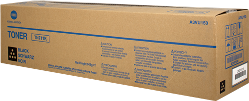 Original Konica Minolta A3VU150 TN711K Black Toner