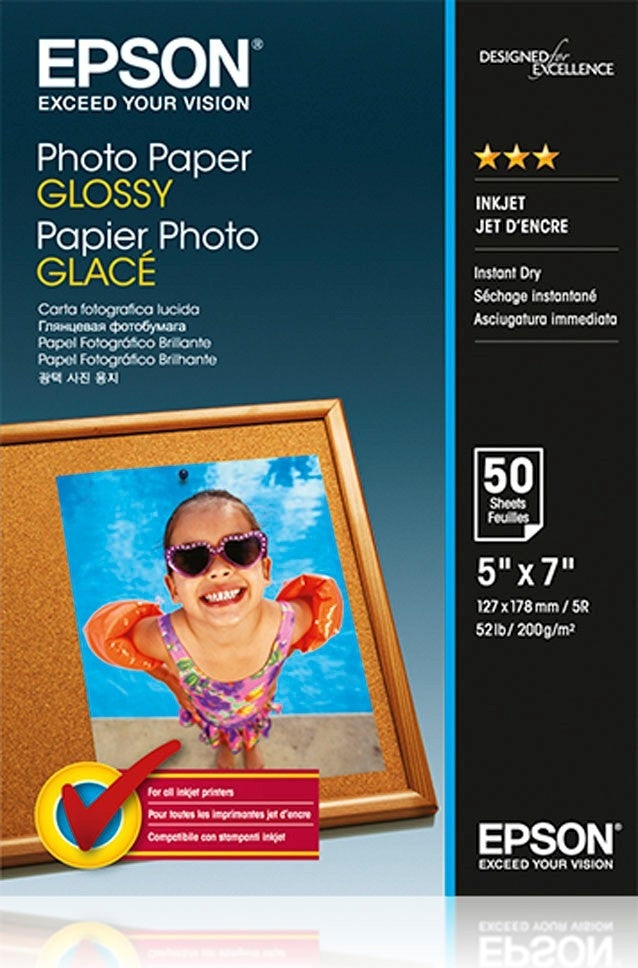 Epson Glossy Photo Paper 13 x 18cm (Pack 50) - C13S042545
