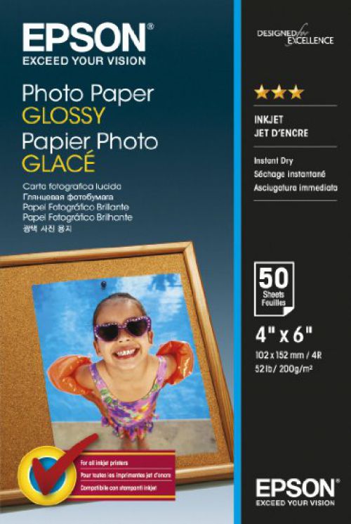 Epson Glossy Photo Paper 10 x 15cm (Pack 50) - C13S042547