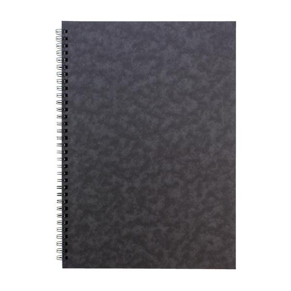 Pukka Pads Pressboard Pad A5 Wirebound Sidebound 120 Pages Feint Ruled Paper Black (Pack 10) - 7276-PRS
