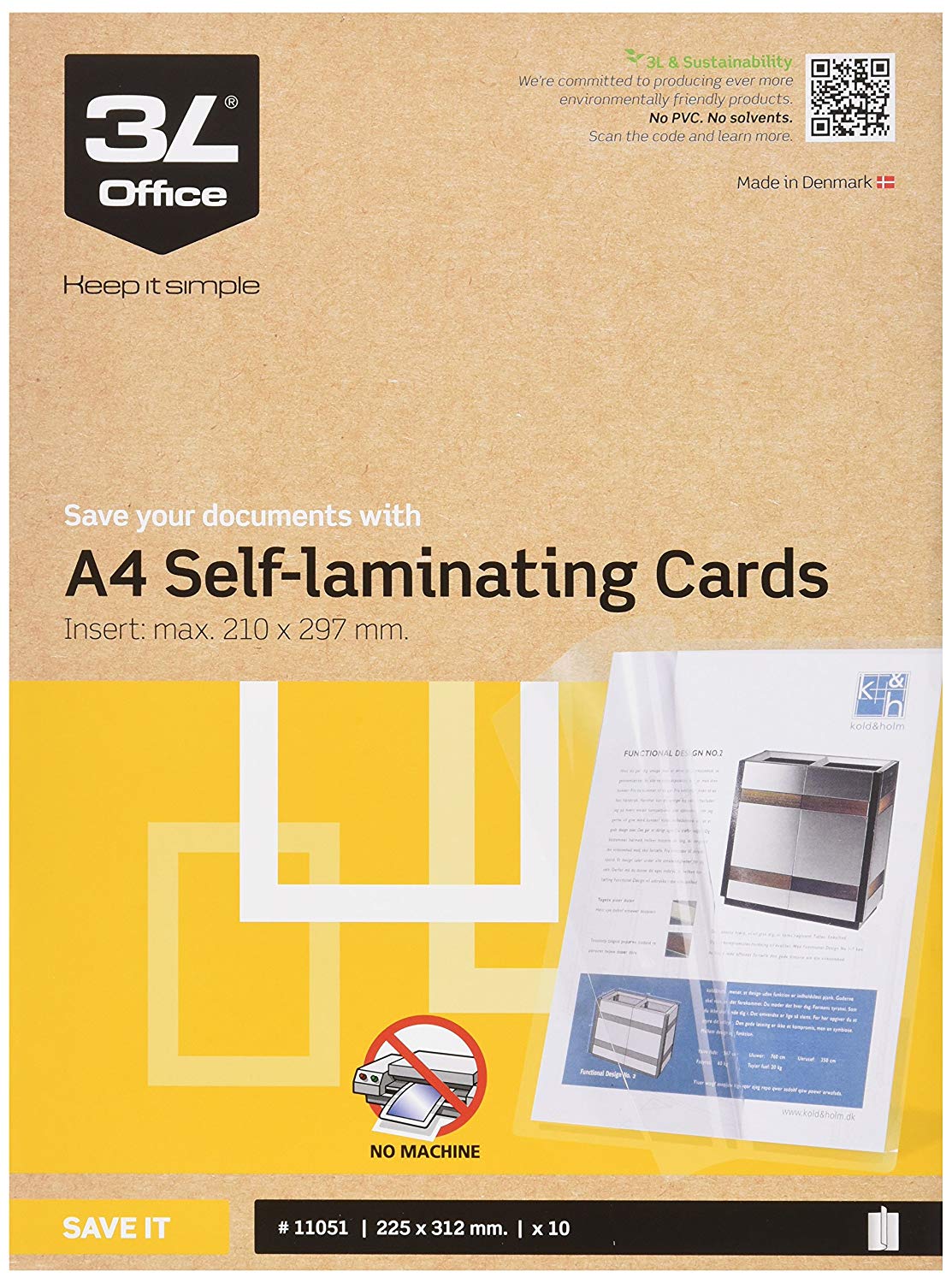 3L Self Laminating Card Polypropylene A4 (Pack 10) 11051