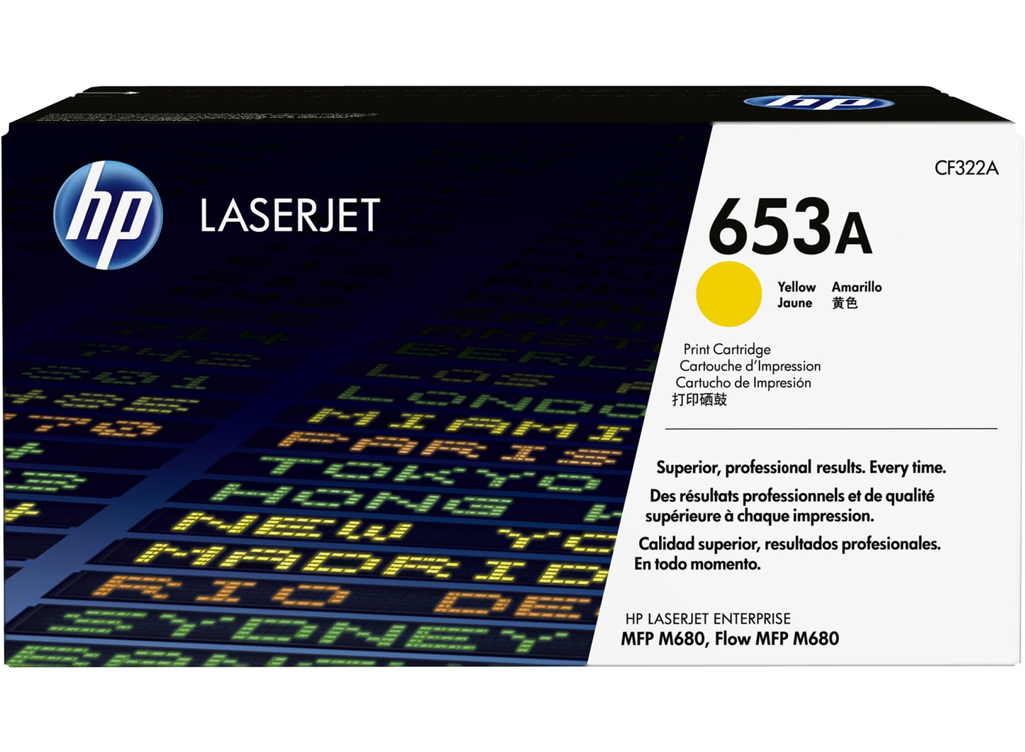 HP CF322A 653A LASER CART 16.5K YELLOW