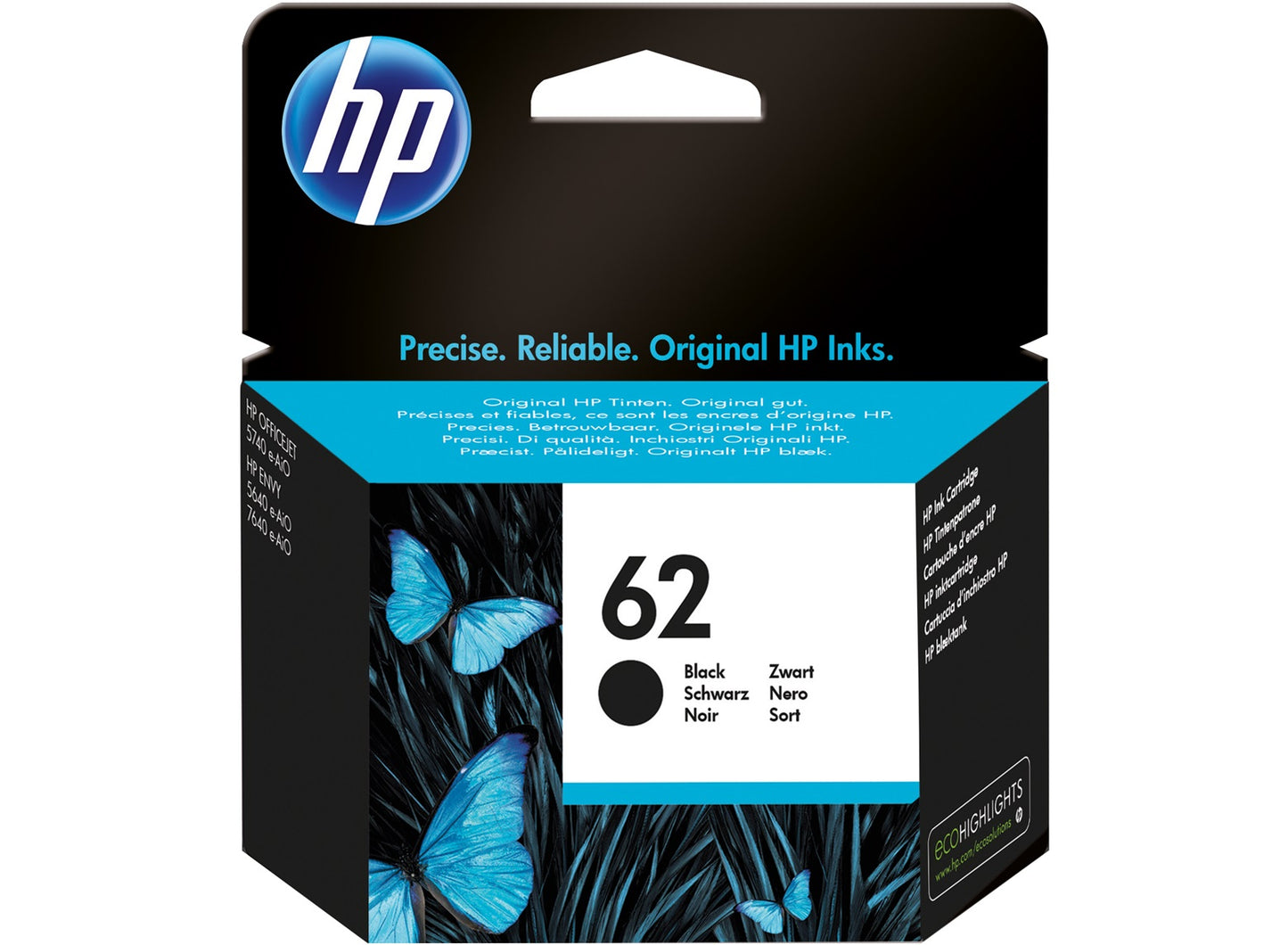 Original HP 62 Black Original Ink Cartridge C2P04AE
