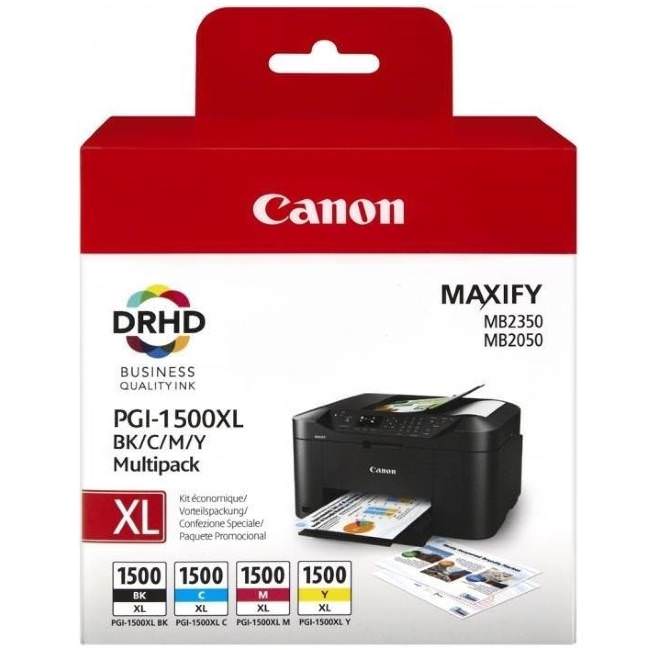 Original Canon PGI-1500XL 4 Colour Hi Cap Ink Cartridges