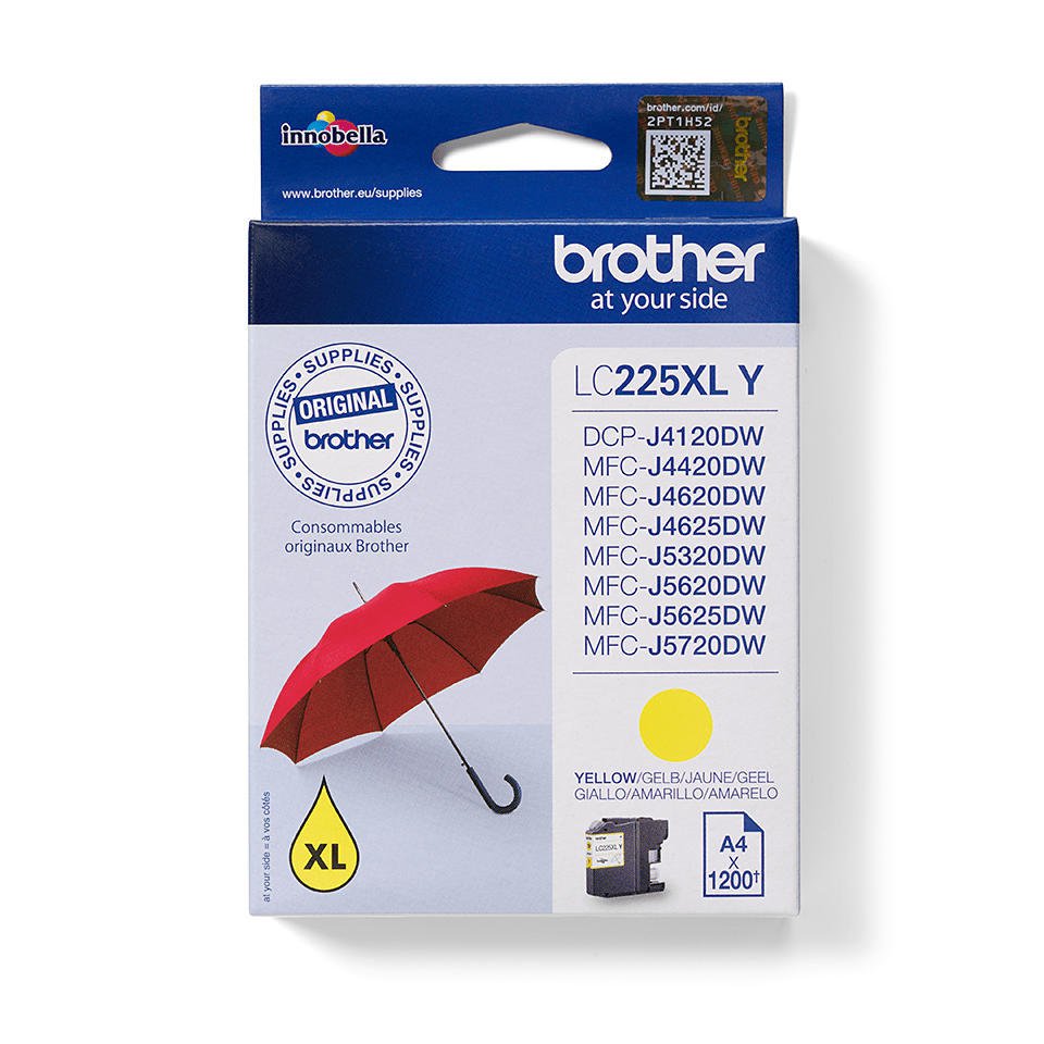 Original Brother LC225XLY Yellow Original High Capacity Ink Cartridge