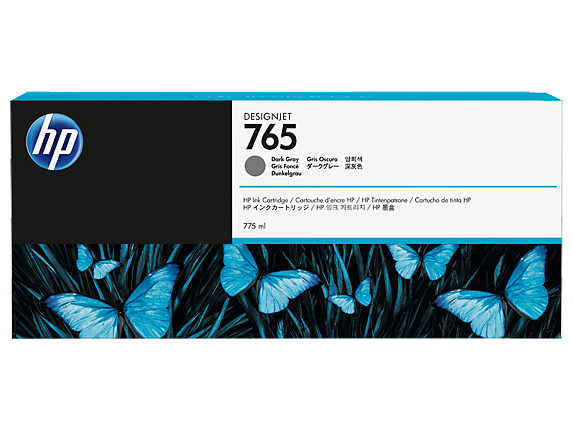 HP No 765 Dark Gray Standard Capacity Ink Cartridge 775ml - F9J54A