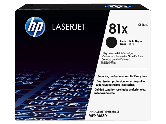 HP 81X Black High Yield Toner 25K pages for HP LaserJet Enterprise M605/M606/M630 (Not compatible with the M604 series) - CF281X