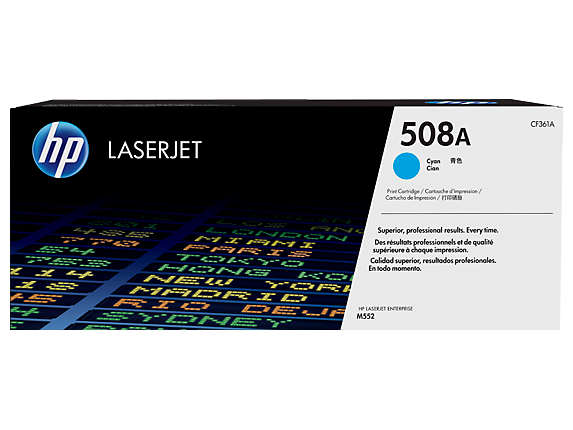 HP 508A Cyan Standard Capacity Toner 5K pages for HP Color LaserJet Enterprise M552/M553/M577 - CF361A