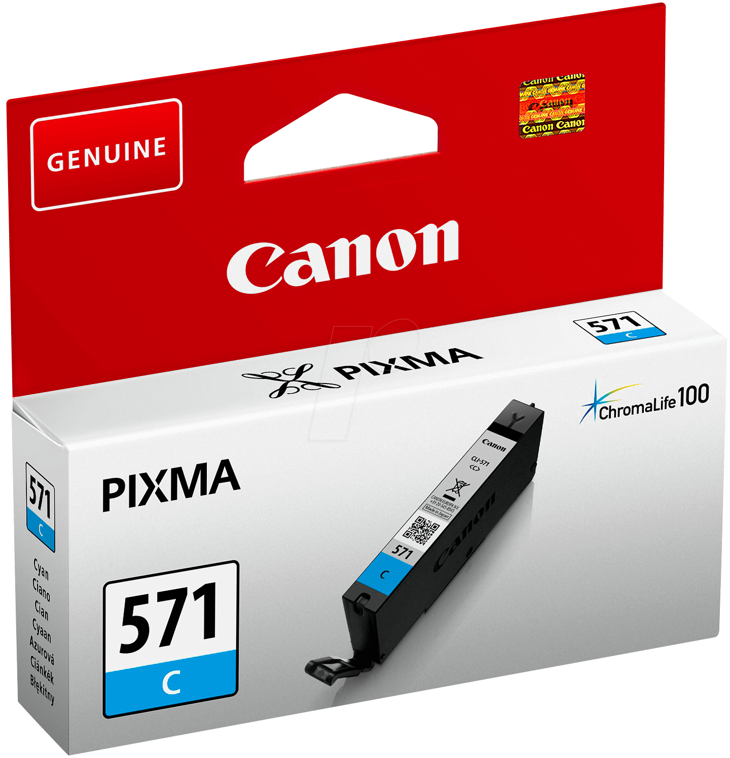 Original Canon CLI-571C Cyan Original Ink Cartridge 0386C001