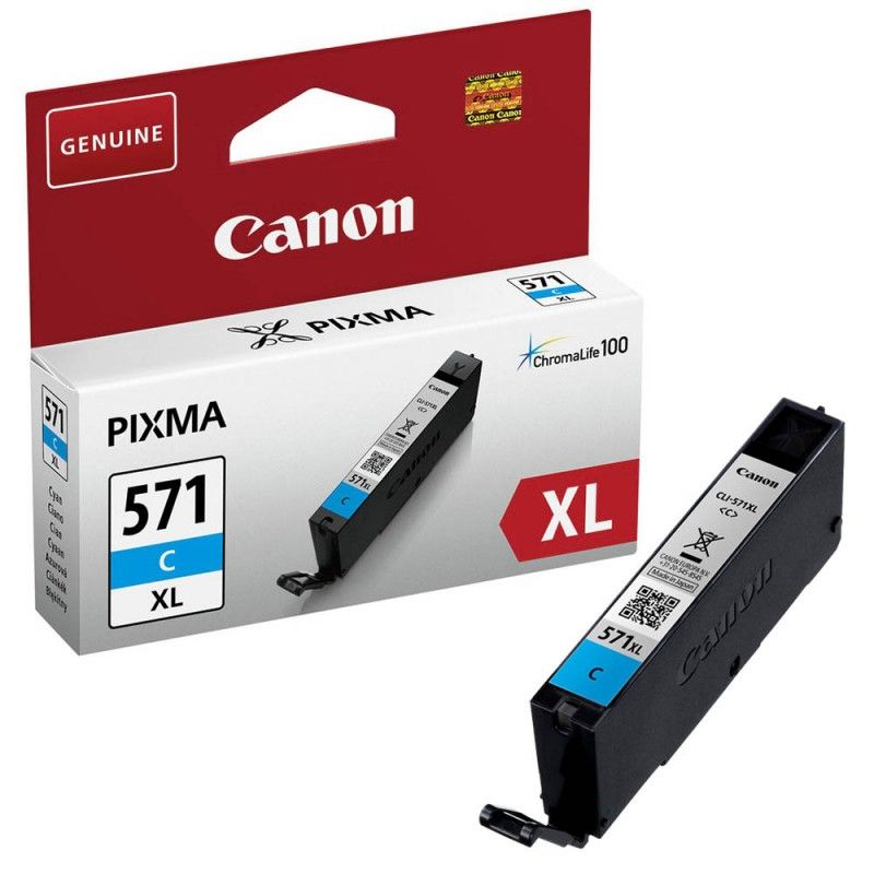 Original Canon CLI-571CXL Cyan High Capacity  Ink Cartridge 0332C001
