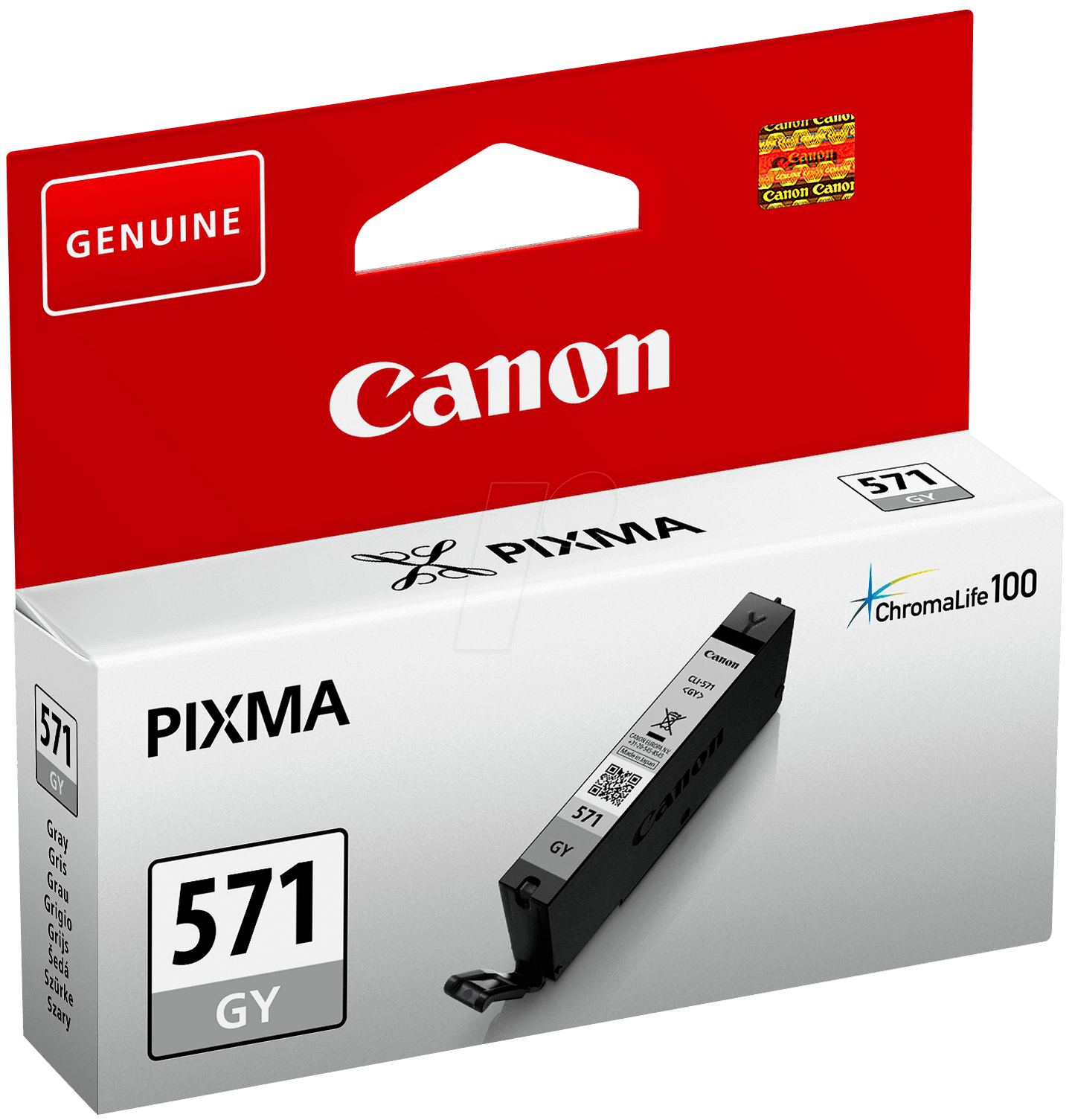Original Canon CLI-571GY Grey Original Ink Cartridge 0389C001