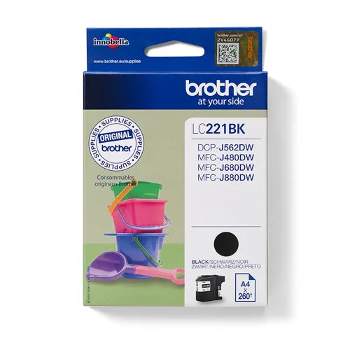 Brother Black Ink Cartridge 7ml - LC221BK