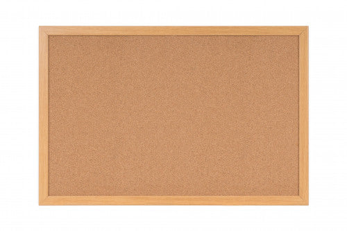 Bi-Office Earth-It Cork Noticeboard Oak Wood Frame 900x600mm - SF132001233 DD