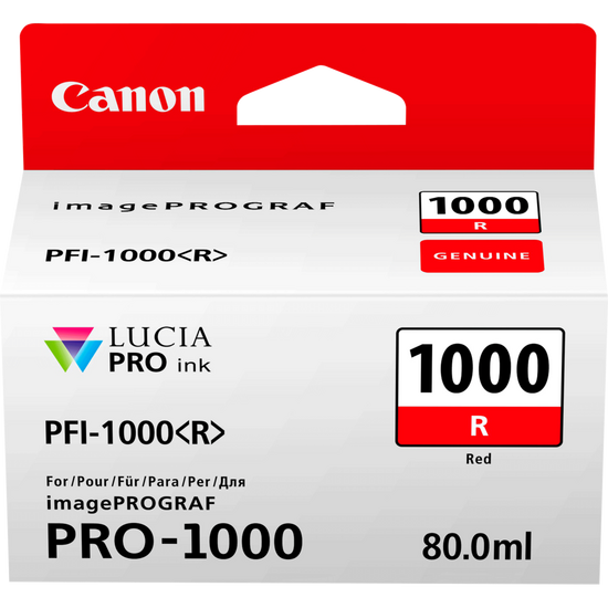 Original Canon 0554C001 PFI-1000R ink cart RED