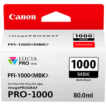 Original Canon 0545C001 PFI-1000MBK ink cart MATT BLACK