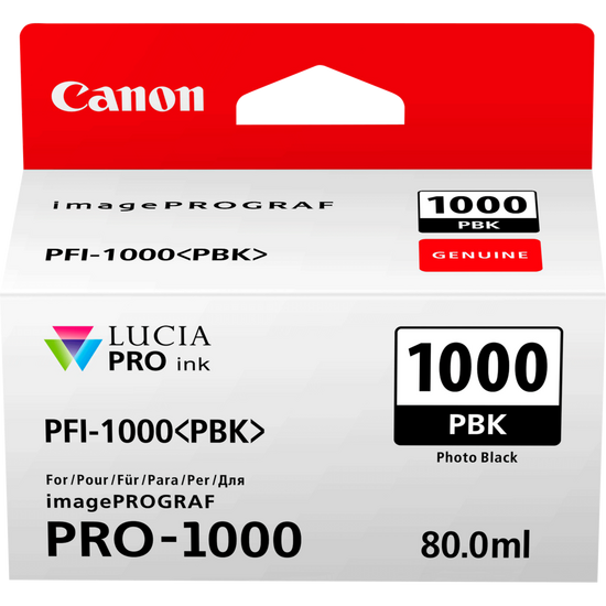 Original Canon 0546C001 PFI-1000PBK ink cart PHOTO BLACK