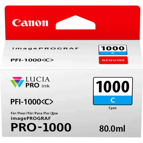Original Canon 0547C001 PFI-1000C ink cart CYAN