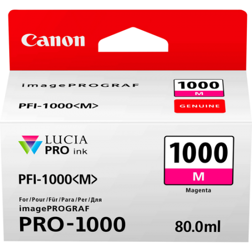 Canon PFI1000M Magenta Standard Capacity Ink Cartridge 80ml - 0548C001
