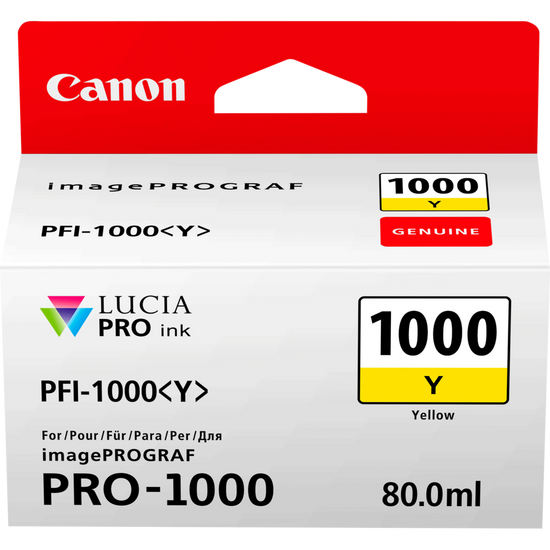 Original Canon 0549C001 PFI-1000Y ink cart YELLOW