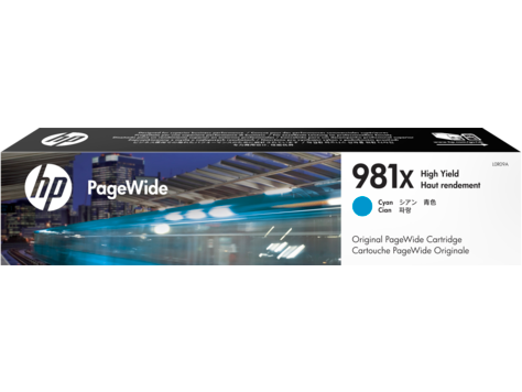 HP L0R09A 981X CYAN INK CART HI YIELD