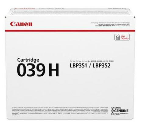 Original Canon 0288C001 039H Toner cartridge black 25K pages ISO/IEC 19752 for Canon LBP-351