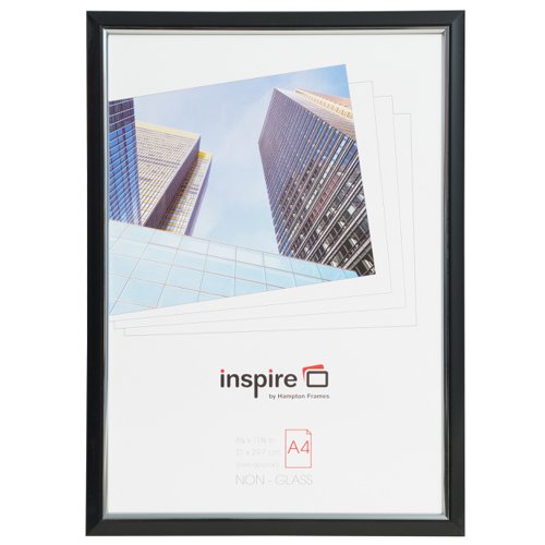 Photo Album Co Inspire For Business Certificate A4 Back Loader Black Frame - EASA4BKP