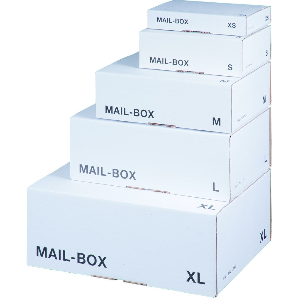 ValueX Mailing Box Small 249 x 175 x 79mm White (Pack 20) - 212111120