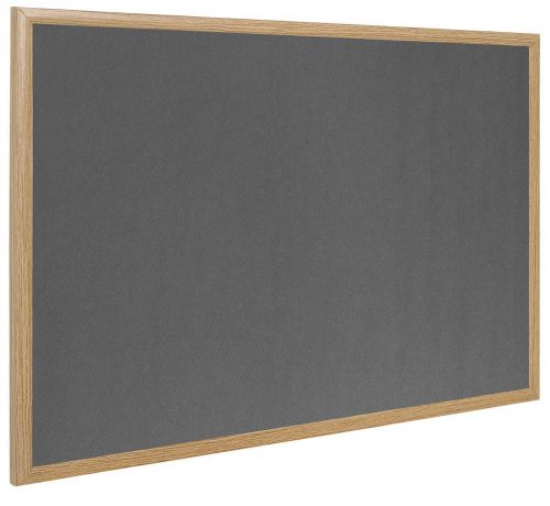 Bi-Office Earth-It Grey Felt Noticeboard Oak Wood Frame 1200x900mm - RFB1442233 DD