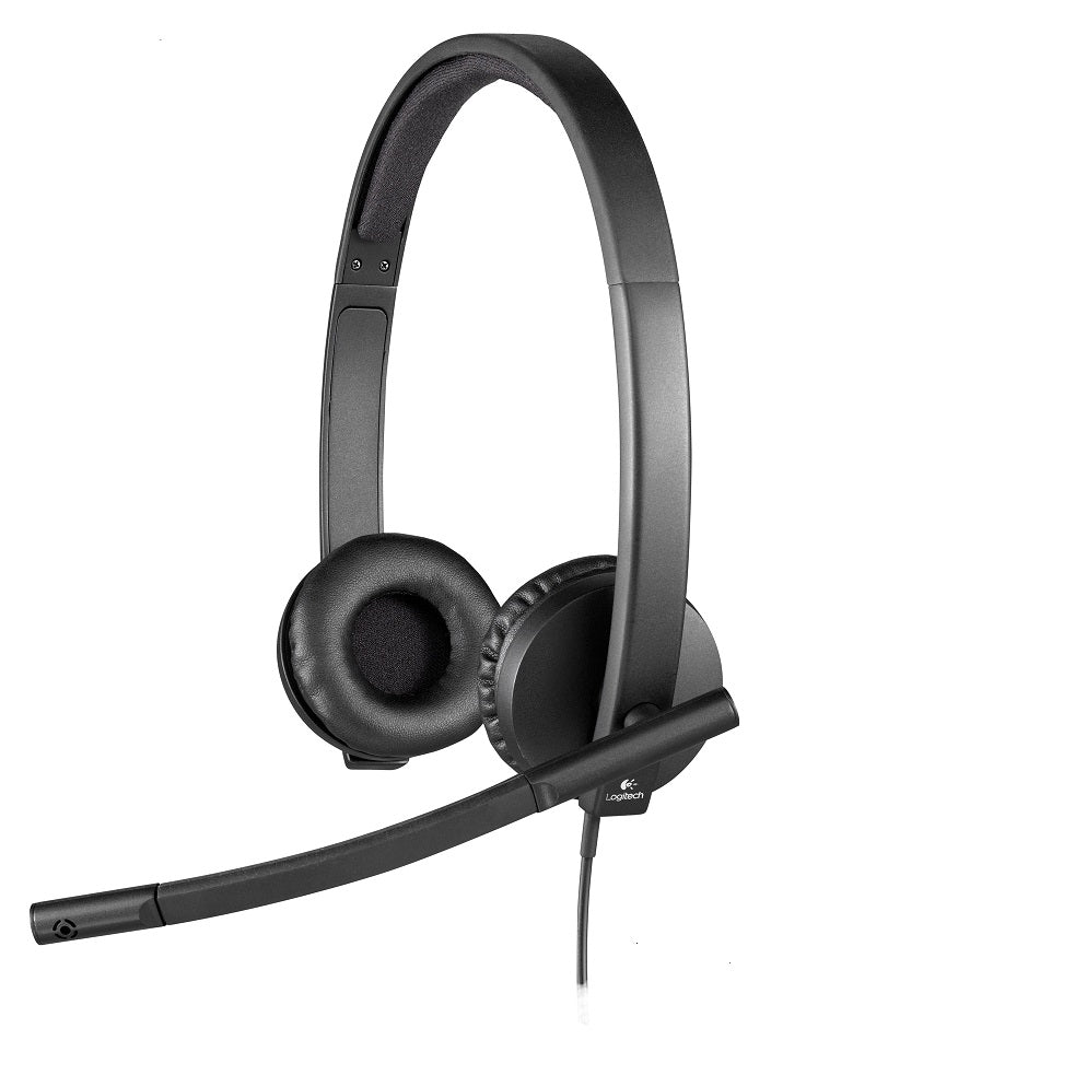 Original Logitech Stereo Headset H570e USB black 981-000575