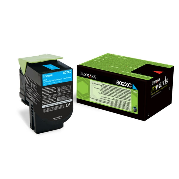 Original Lexmark 80C2XCE Cyan 4000 Pages Original Toner