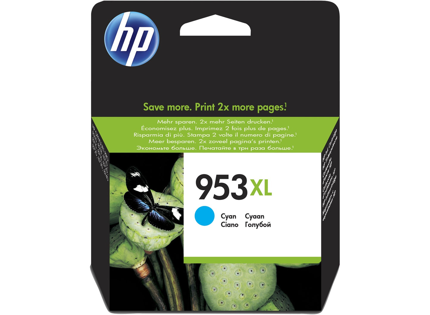 Original HP F6U16AE (953XL) INK CARTRIDGE CYAN 1.6K PAGES 20ML