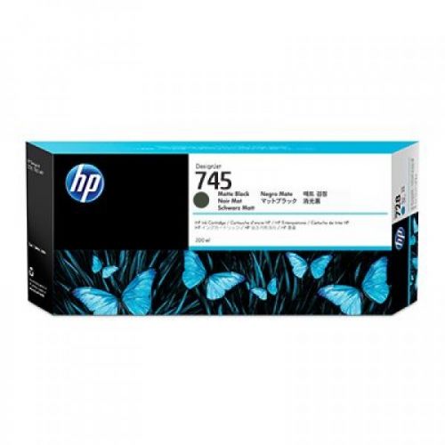 HP 745 Matte Black Standard Capacity Ink Cartridge 300ml - F9K05A