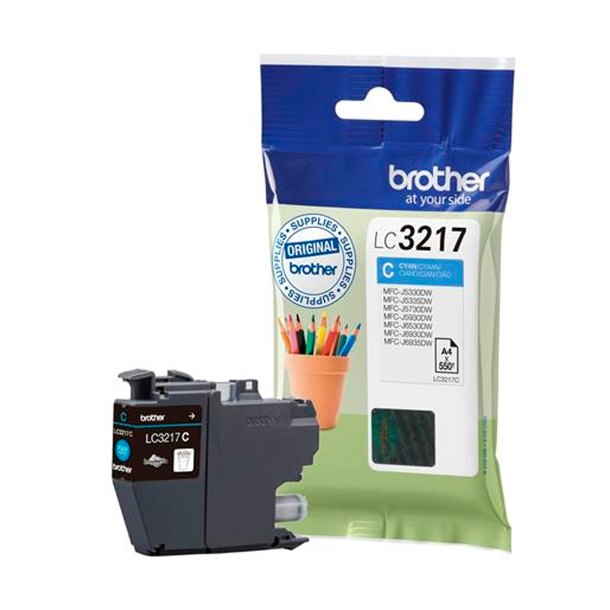 Original Brother LC3217 Cyan Ink Cartridge