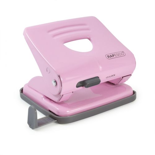 Rapesco 825 2 Hole Punch Metal 25 Sheet Candy Pink - 1358