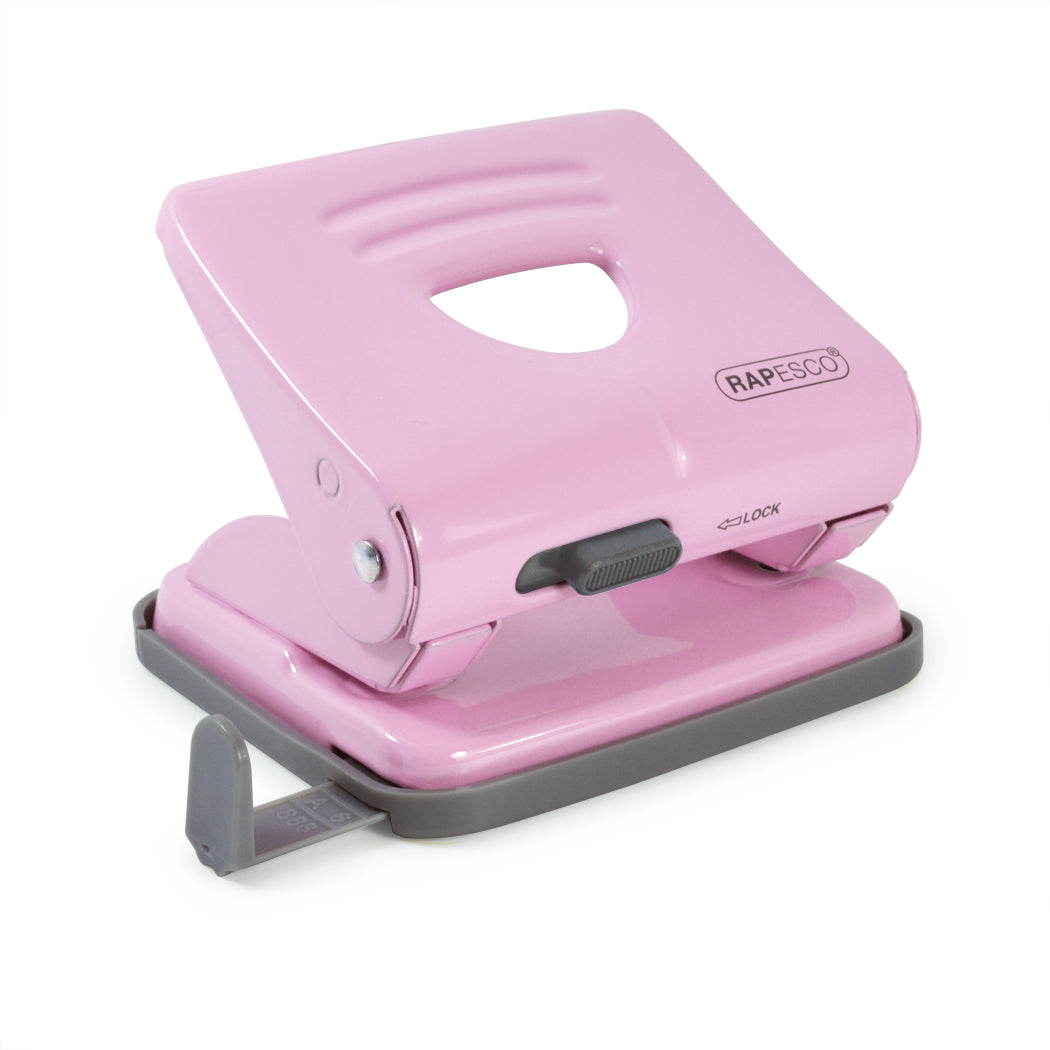 Rapesco 825 2 Hole Punch Metal 25 Sheet Candy Pink - 1358
