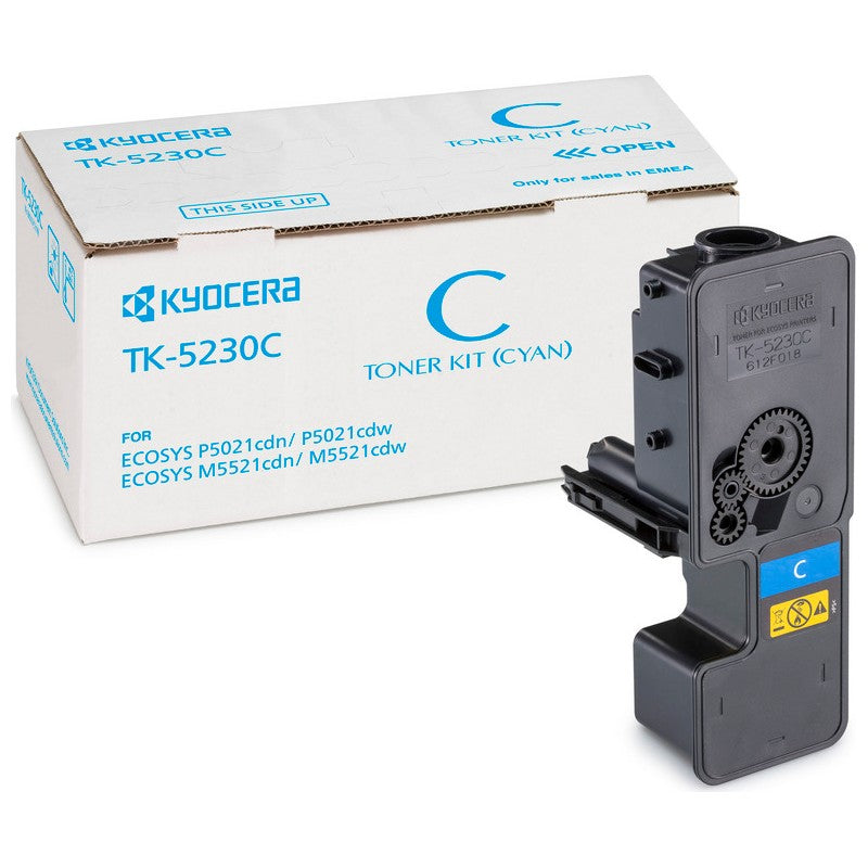 Original Kyocera TK5230C Cyan 2200 Pages Original Toner 1T02R9CNL0
